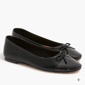 J. Crew Cap Toe Ballet Flats Black Sz 9 M Brand New with Tag Chic & Comfortable